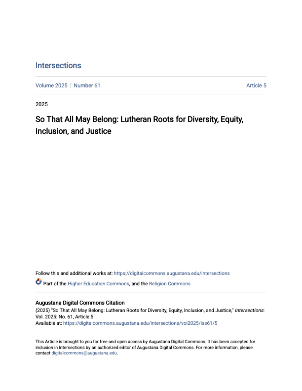 So That All May Belong